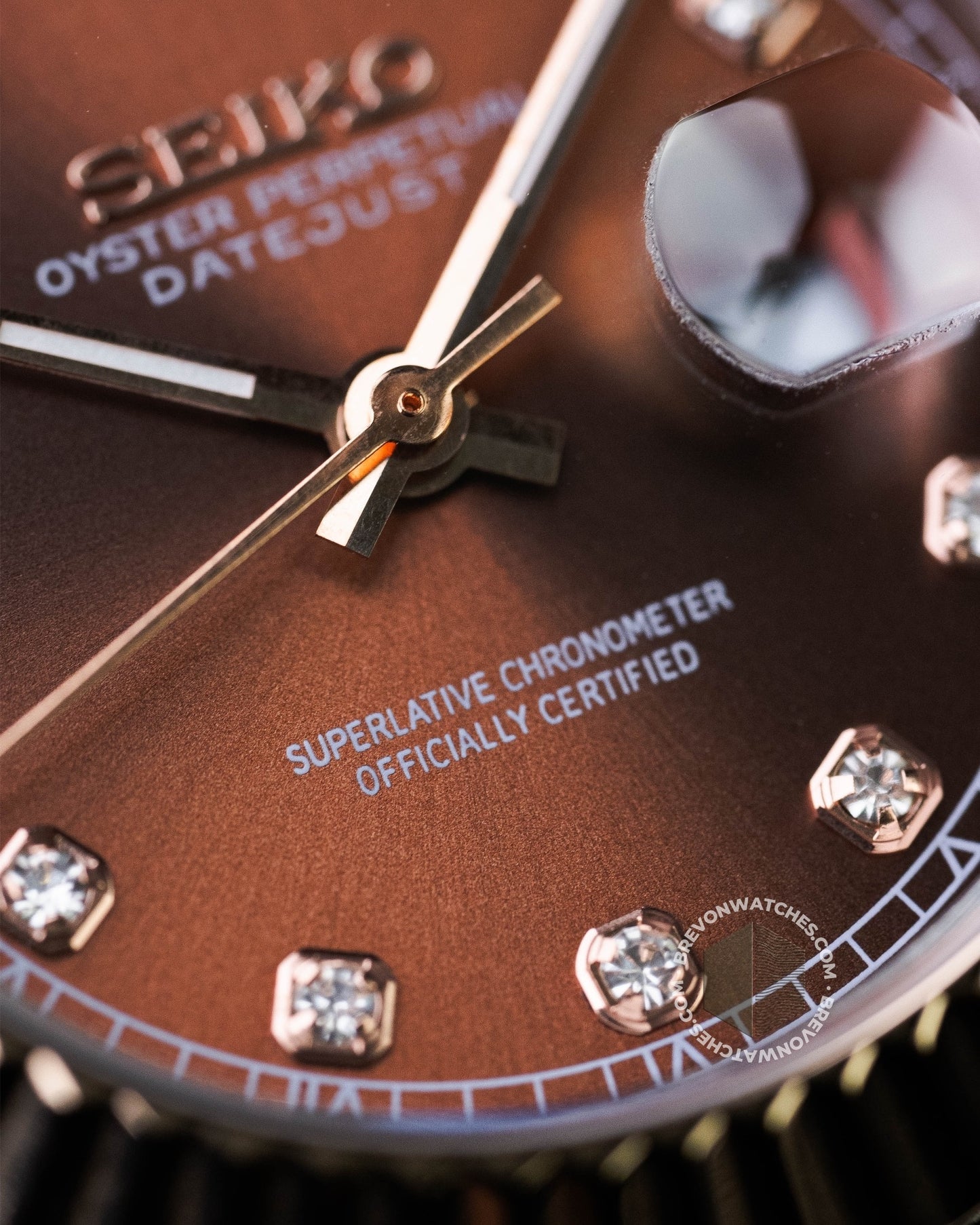 Precision-Date Ladies | Brown Diamond 2 Toned