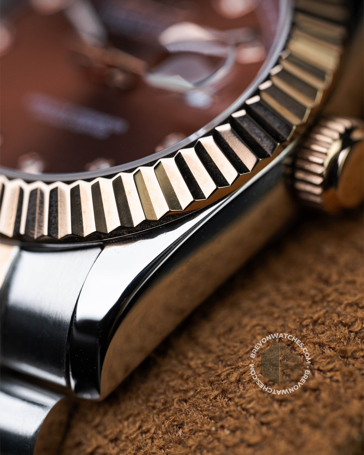 Precision-Date Ladies | Brown Diamond 2 Toned
