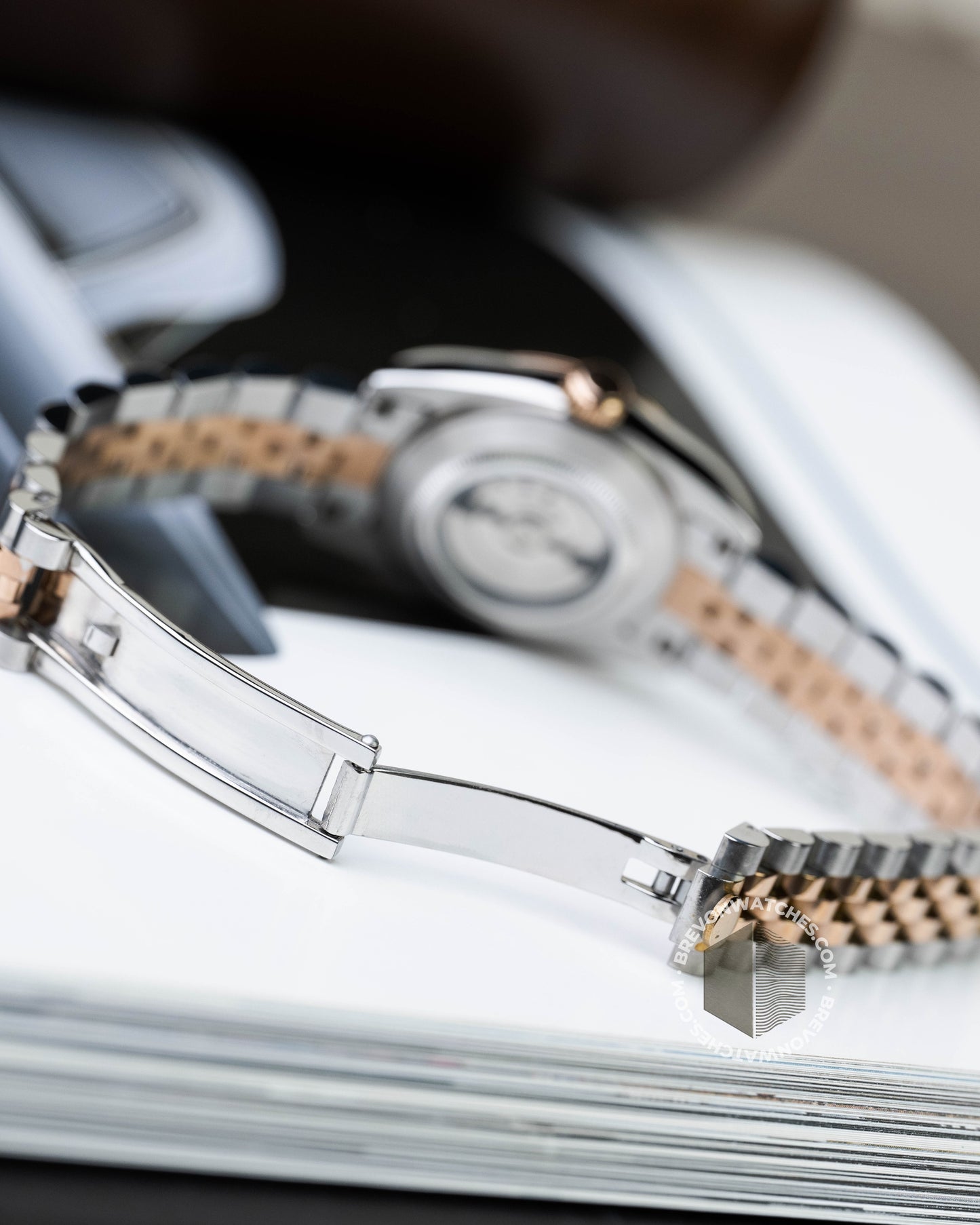 Precision-Date Ladies | White Pearl Diamond 2 Toned